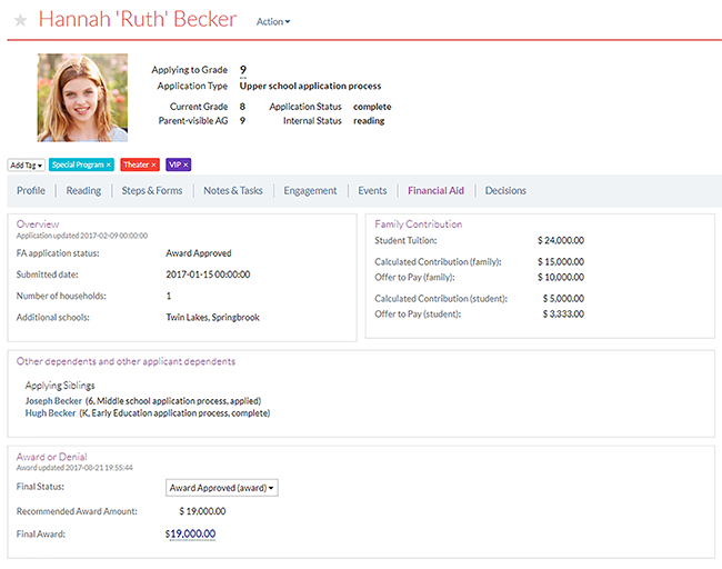 Hannah 'Ruth' Becker student profile