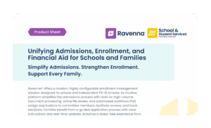 Ravenna Plus SSS: Unifying Private K-12 Admissions, Enrollment, and Financial Aid