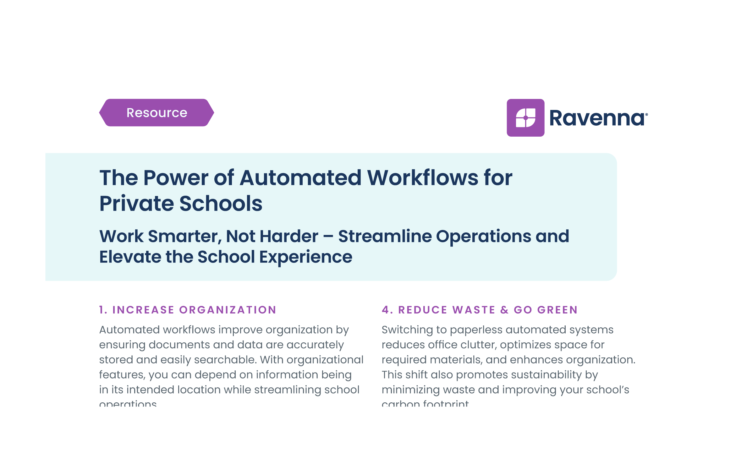 Ravenna Automated Workflows